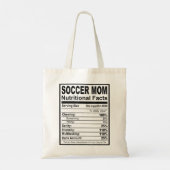 Tote Bag Soccer Maman Faits nutritionnels (Dos)