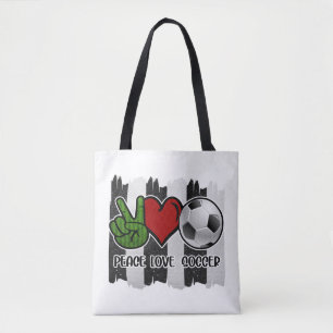Tote Bag Soccer paix et amour