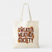 Tote Bag Société Sweater Weather Conception Cosy Saison Aut (Dos)