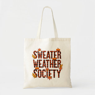 Tote Bag Société Sweater Weather Conception Cosy Saison Aut