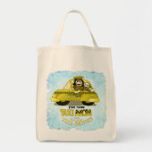Tote Bag Sock Monkey Taxi Maman nom personnalisé (Devant)