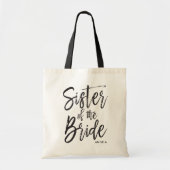 Tote Bag Soeur du mariage fait sur commande de style de (Devant)