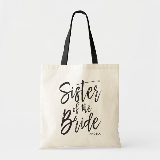 Tote Bag Soeur du mariage fait sur commande de style de (Devant)