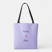 Tote Bag Soeurs de gymnastique Lilac (Dos)