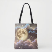Tote Bag Soft Gold Ivory Moon Elegant Aesthetic (Devant)