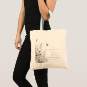Tote Bag Soft Lilac Fleur sauvage Butterfly Garden Mariage (Devant (produit))