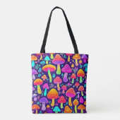 Tote Bag Soft Neon : Patch pour champignon de dessin (Dos)