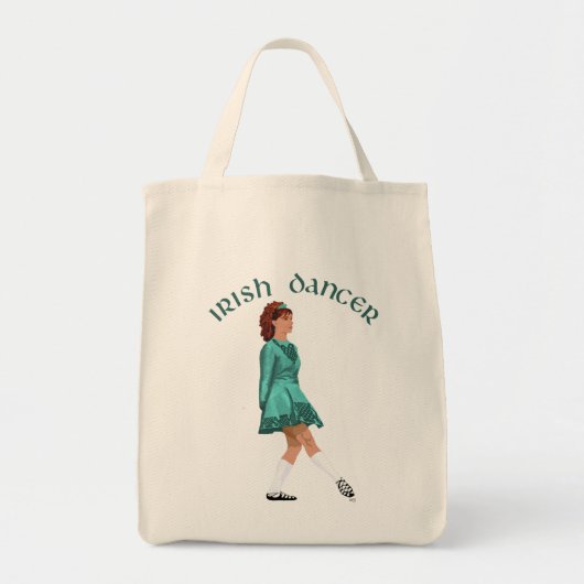 Tote Bag Soft Shoe Danseur irlandais en Turquoise (Devant)