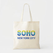 Tote Bag SOHO Bleu et Jaune Quartiers de New York (Devant)