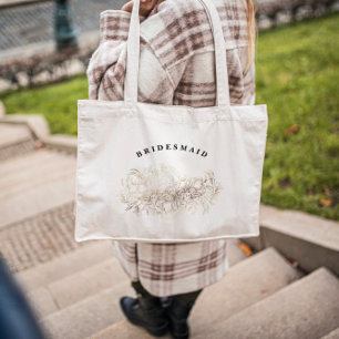 Tote Bag Soignée de la main tiré botanique