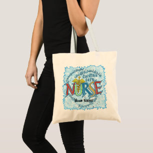 Tote Bag Soins cardiaques Infirmière Motto