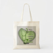 Tote Bag Soins cardiaques verts infirmière (Devant)