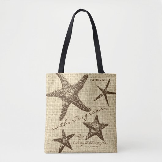 Tote Bag Soirée de mariage de Starfish Beach (Mère de Groom (Devant)