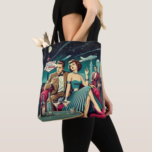 Tote Bag Soirée Martini Las Vegas Age Spatial (De près)