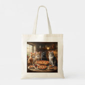 Tote Bag Soirée Pizza Chat, (Dos)