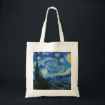 Tote Bag Soirée Van Gogh Starry. Impressionnisme art vintag<br><div class="desc">Le sac fourre-tout "La Nuit étoilée" de Van Gogh.</div>