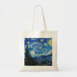 Tote Bag Soirée Van Gogh Starry. Impressionnisme art vintag<br><div class="desc">Le sac fourre-tout "La Nuit étoilée" de Van Gogh.</div>