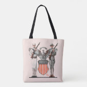 Tote Bag Soldat, marin et bouclier des États-Unis (Dos)