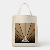 Tote Bag Soleil Art déco bronzé (Dos)