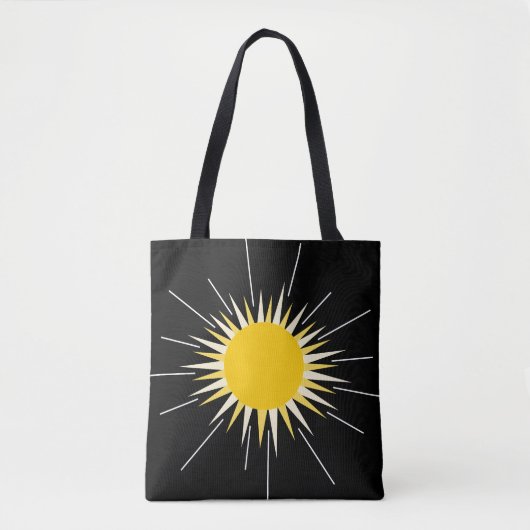 Tote Bag Soleil brillant jaune brillant (Devant)