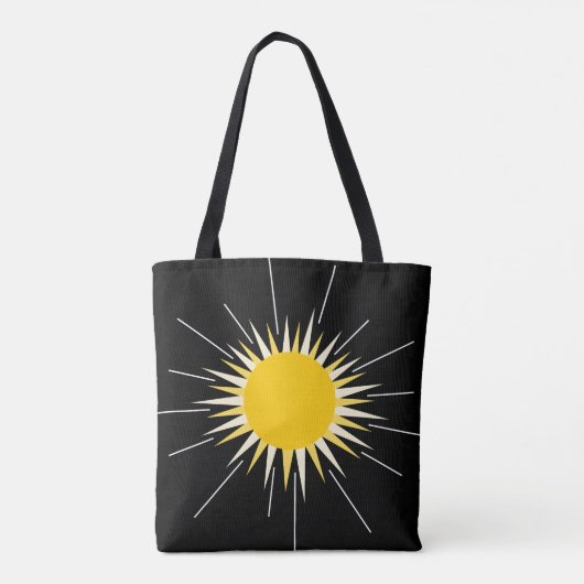 Tote Bag Soleil brillant jaune brillant (Dos)