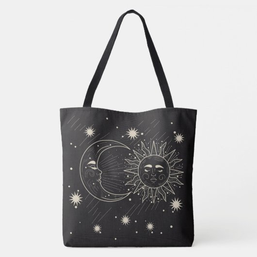 Tote Bag Soleil céleste et lune (Dos)