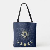 Tote Bag Soleil Céleste Phases de Lune Zodiaque (Dos)
