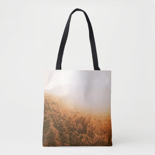 TOTE BAG SOLEIL D'OR SUR UNE FORÊT (Devant)