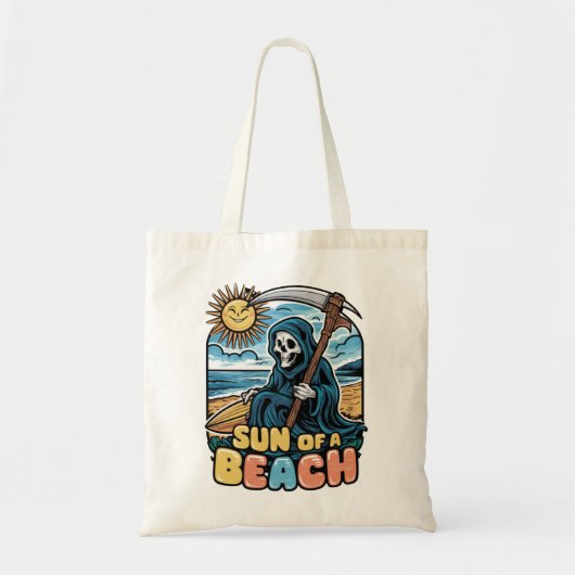 Tote Bag Soleil D'Une Plage Grande Faucheuse (Devant)