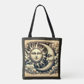Tote Bag Soleil et Lune Célestes Vintage (Dos)