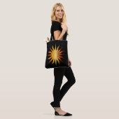 Tote Bag Soleil Lion Signe de Feu Mois de Naissance Rouge & (Sur le modèle)