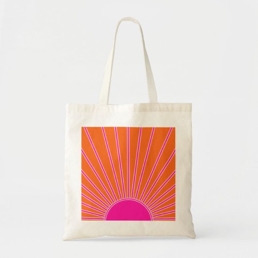 Tote Bag Soleil Sunrise Orange Et Rose Chaud Preppy Sunshin (Devant)
