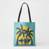 Tote Bag Soleil surf et palmiers surf cool (Devant)