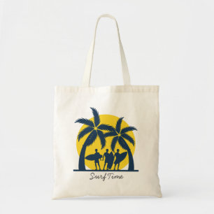 Tote Bag Soleil surf et palmiers surf cool