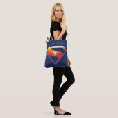 Tote Bag Soleil Tourner Superman Shield (Sur le modèle)