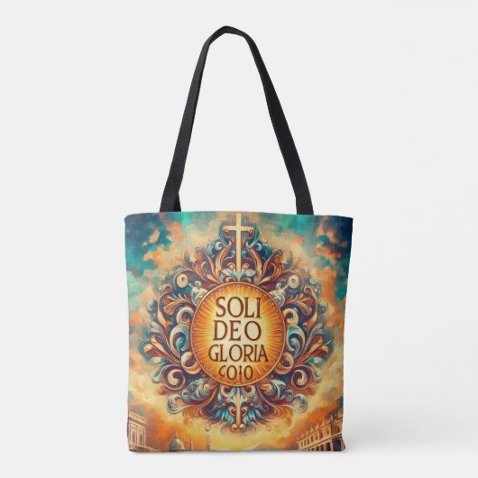 Tote Bag Soli Deo Gloria, Gloire à Dieu seul, chrétien (Dos)