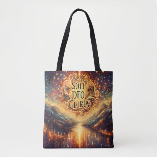 Tote Bag Soli Deo Gloria, Gloire soit à Dieu seul, chrétien (Devant)