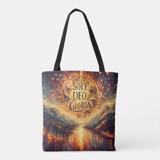 Tote Bag Soli Deo Gloria, Gloire soit à Dieu seul, chrétien (Dos)