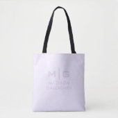 Tote Bag Solid Soft Light Pastel Lavender Purple Color (Devant)