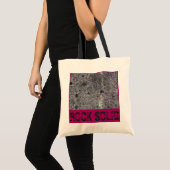 Tote Bag Solide de roche de granit avec les détails roses (Devant (produit))