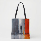 Tote Bag Solitude – Figure Abstrait dans le Silence Urbain (Devant)