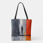 Tote Bag Solitude – Figure Abstrait dans le Silence Urbain (Dos)