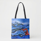 Tote Bag "Sólvátra" - Flamme sous la glace (Devant)
