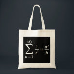 Tote Bag somme des nombres carrés inversés, base algèbre<br><div class="desc">la tristement célèbre somme de nombres carrés inversés qui apporte d'une certaine façon pi dans le résultat,  un grand cadeau pour les amateurs de maths</div>