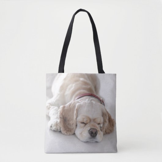 Tote Bag Sommeil de chien de cocker (Devant)