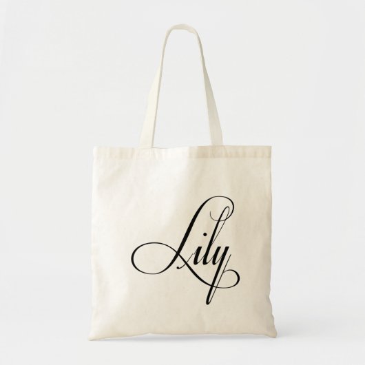 Tote Bag Son Nom Est Lily Calligraphy (Devant)