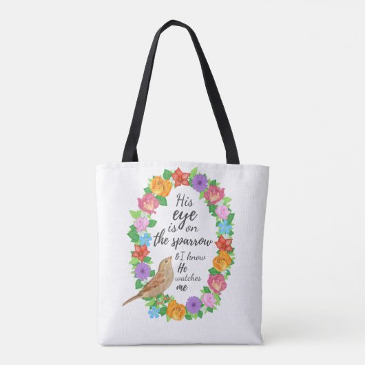 Tote Bag Son oeil est sur le Bruant (Dos)