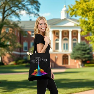 Tote Bag Sonographe Cardiaque Colorée Ondes Ultrasoniques
