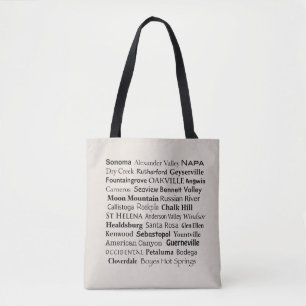 Tote Bag Sonoma Napa Pays vinicole personnalisé FOURRE-TOUT