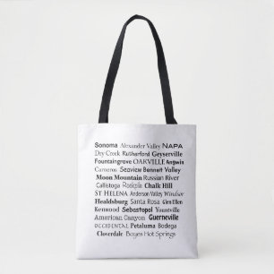 Tote Bag Sonoma Napa Pays vinicole personnalisé FOURRE-TOUT